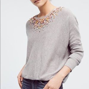 NWT ANTHROPOLOGIE KNOTTED CONFETTI PULLOVER (S)